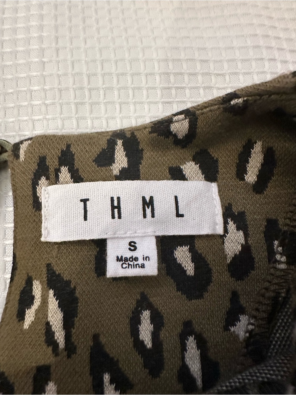 THML Green Leopard Ruffle Blouse - Picture 3 of 3